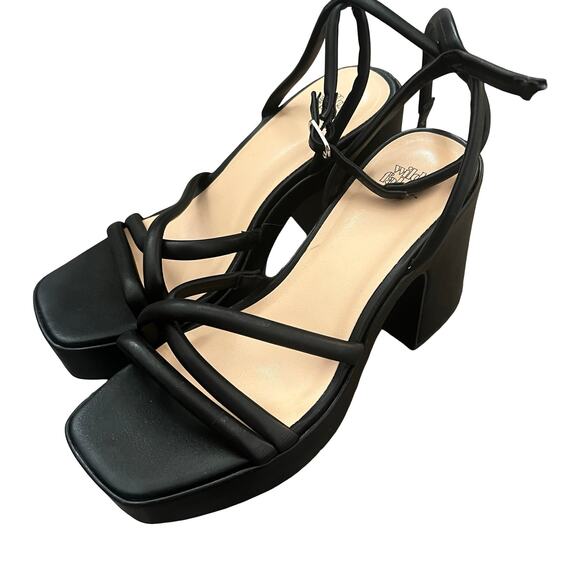 WILD FABLE Astro Strappy Platform Heels Black 7 - Picture 5 of 5